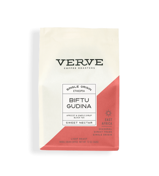 Verve Coffee Roasters - Biftu Gudina - Single Origin - Ethiopia - Tasting Notes: Apricot, Simple Syrup, Black Tea - Sweet Nectar - East Africa - Seasonal - Direct Trade - Light Roast
