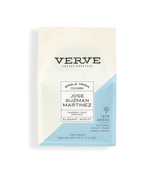 Verve Coffee Roasters - Jose Martinex Guzman - Single Origin - Colombia - Tasting Notes: Raspberry, Peach, Grapefruit - Elegant Acidity - Latin America - Seasonal - Direct Trade