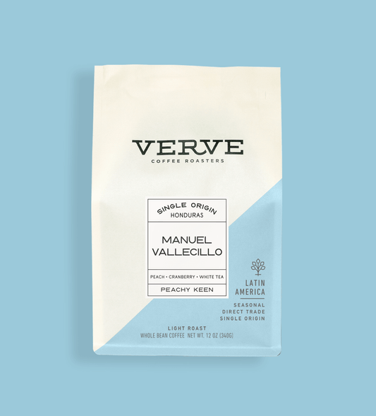 Verve Coffee Roasters - Manuel Vallecillo - Single Origin Honduras - Notes: Peach, Cranberry, White Tea - Peachy Keen - Latin America - Seasonal - Direct Trade - Light Roast