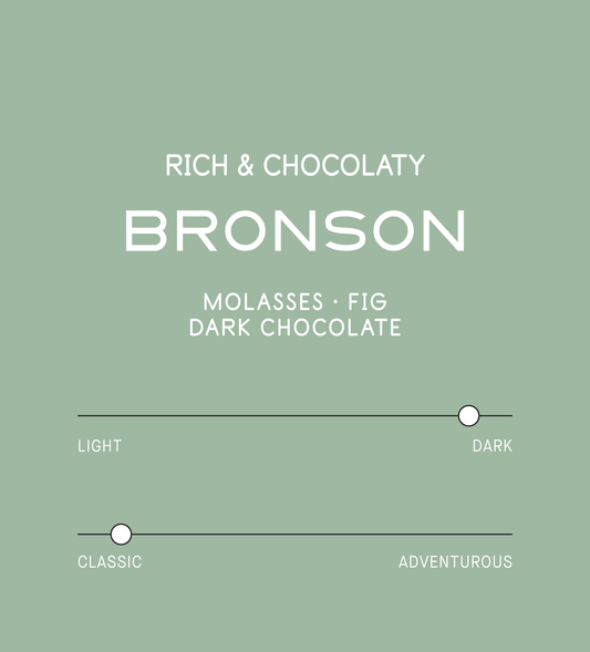 Verve Coffee Roasters - Bronson - Scent Profile - Rich & Chocolaty - Molasses, Fig, Dark Chocolate - Dark + Classic
