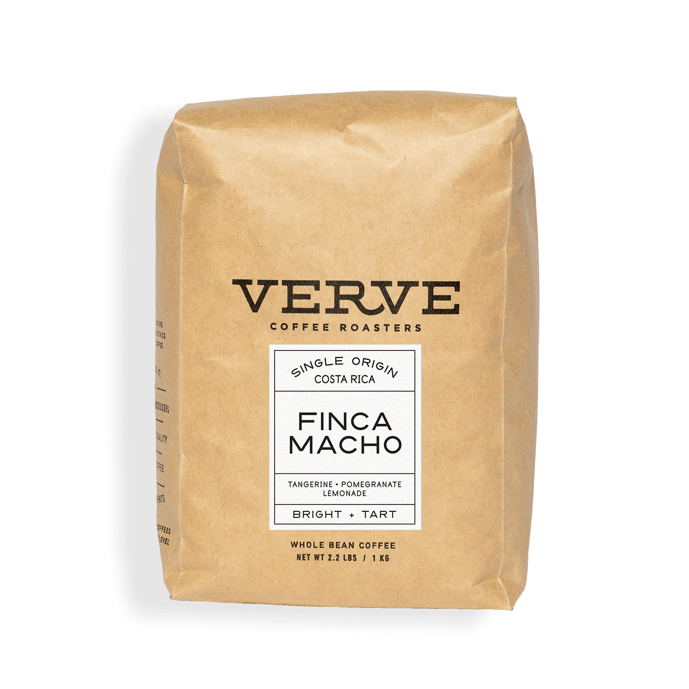 Verve Coffee Roasters - Finca Macho - Single Origin - Costa Rica - Tasting Notes: Tangerine, Pomegranate, Lemonade - Bright + Tart - Whole Bean Coffee - 2.2 lbs / 1 kg