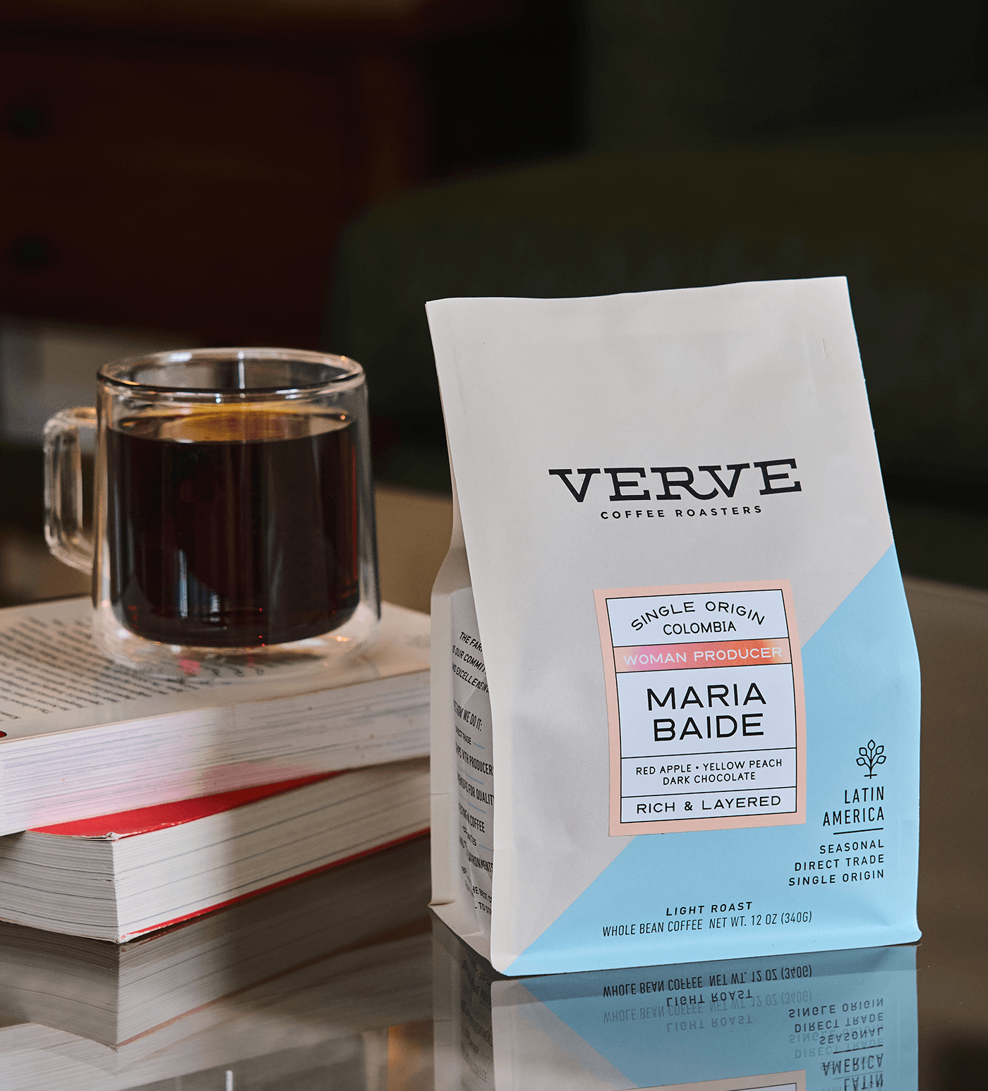 Verve Coffee Roasters - Maria Baide - Single Origin - Honduras - Woman Producer - Tasting Notes: Red Apple, Yellow Peach, Dark Chocolate - Rich & Layered - Latin America - Seasonal - Direct Trade - Light Roast
