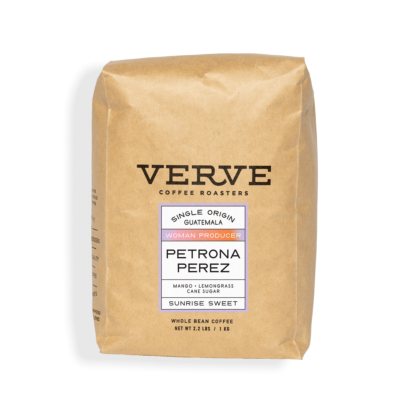 Verve Coffee Roasters - Petrona Perez - Single Origin - Honduras - Woman Producer - Tasting Notes: Mango, Lemongrass, Cane Sugar  Sunrise Sweet - Whole Bean Coffee - 2.2 lbs / 1 kg