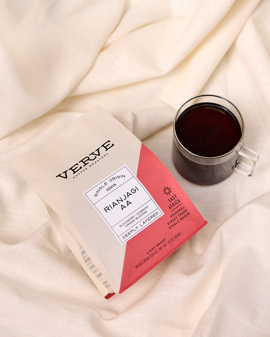 Verve Coffee Roasters - Rianjagi AA - Single Origin - Kenya - Tasting Notes: Blackberry, Kumquat, Orange Blossom - Deeply Layered - Africa - Seasonal - Direct Trade