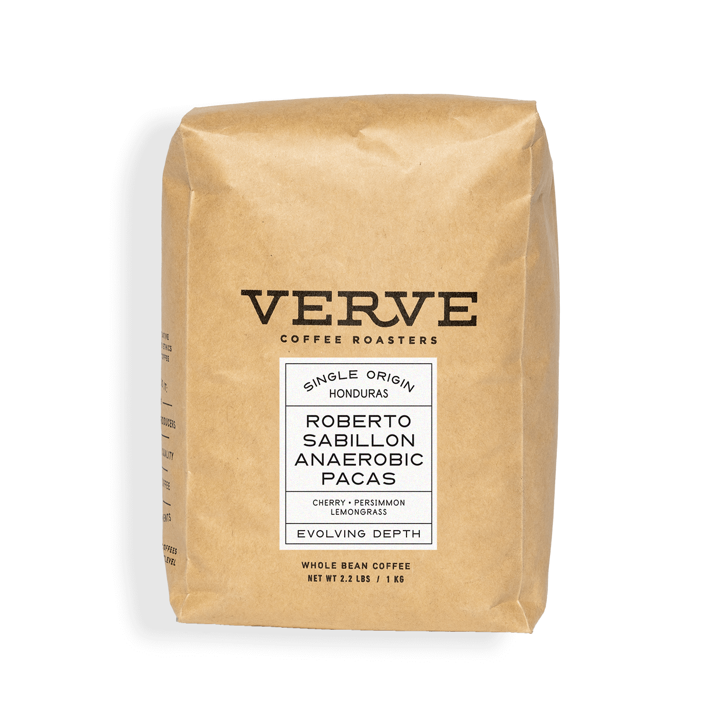 Verve Coffee Roasters - Roberto Sabillon Anaerobic Pacas - Single Origin - Honduras - Tasting Notes: Cherry, Persimmon, Lemongrass - Evolving Depth - Whole Bean Coffee - 2.2 lbs / 1 kg
