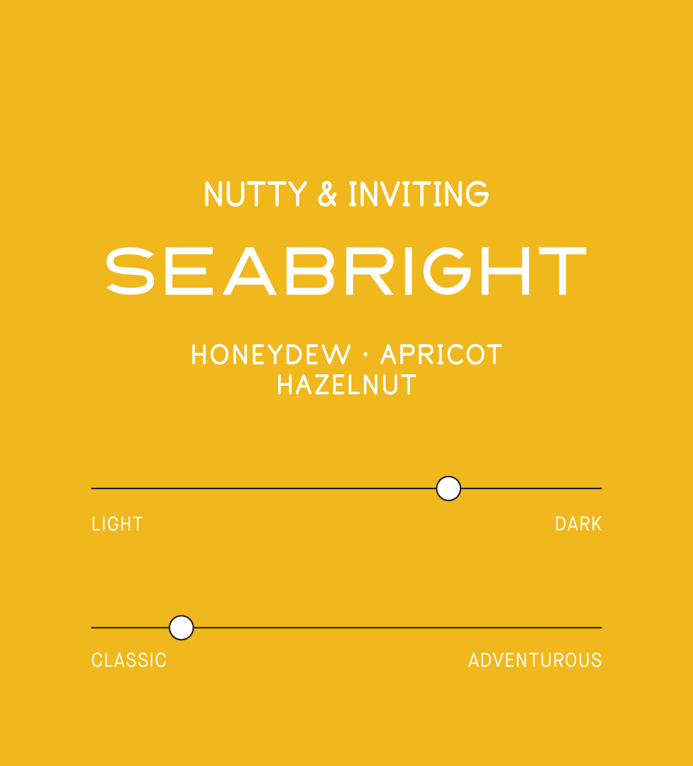 Verve Coffee Roasters - Seabright - Scent Profile - Nutty & Inviting - Honeydew, Apricot, Hazelnut - Dark + Classic